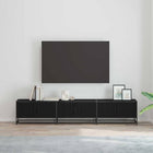 TV Units 2 pcs Black Oak 210 x 35 x 41 cm Engineered Wood