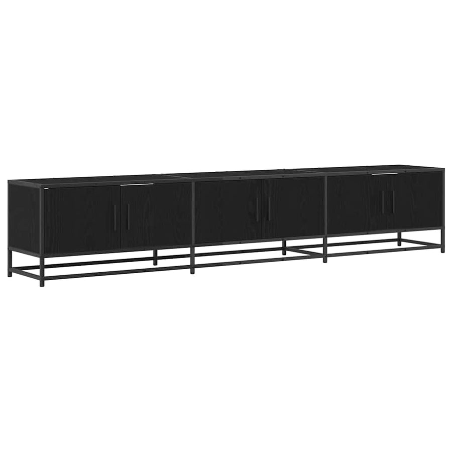 TV-kast Zwart eiken 210 x 35 x 41 cm Bewerkt hout