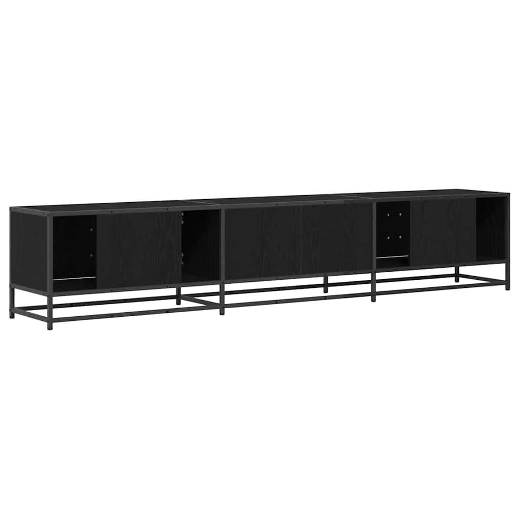TV-kast Zwart eiken 210 x 35 x 41 cm Bewerkt hout