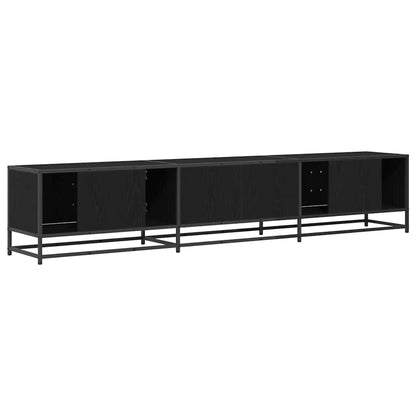 TV-kast Zwart eiken 210 x 35 x 41 cm Bewerkt hout
