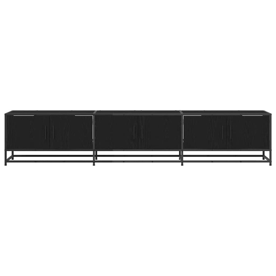 TV-kast Zwart eiken 210 x 35 x 41 cm Bewerkt hout