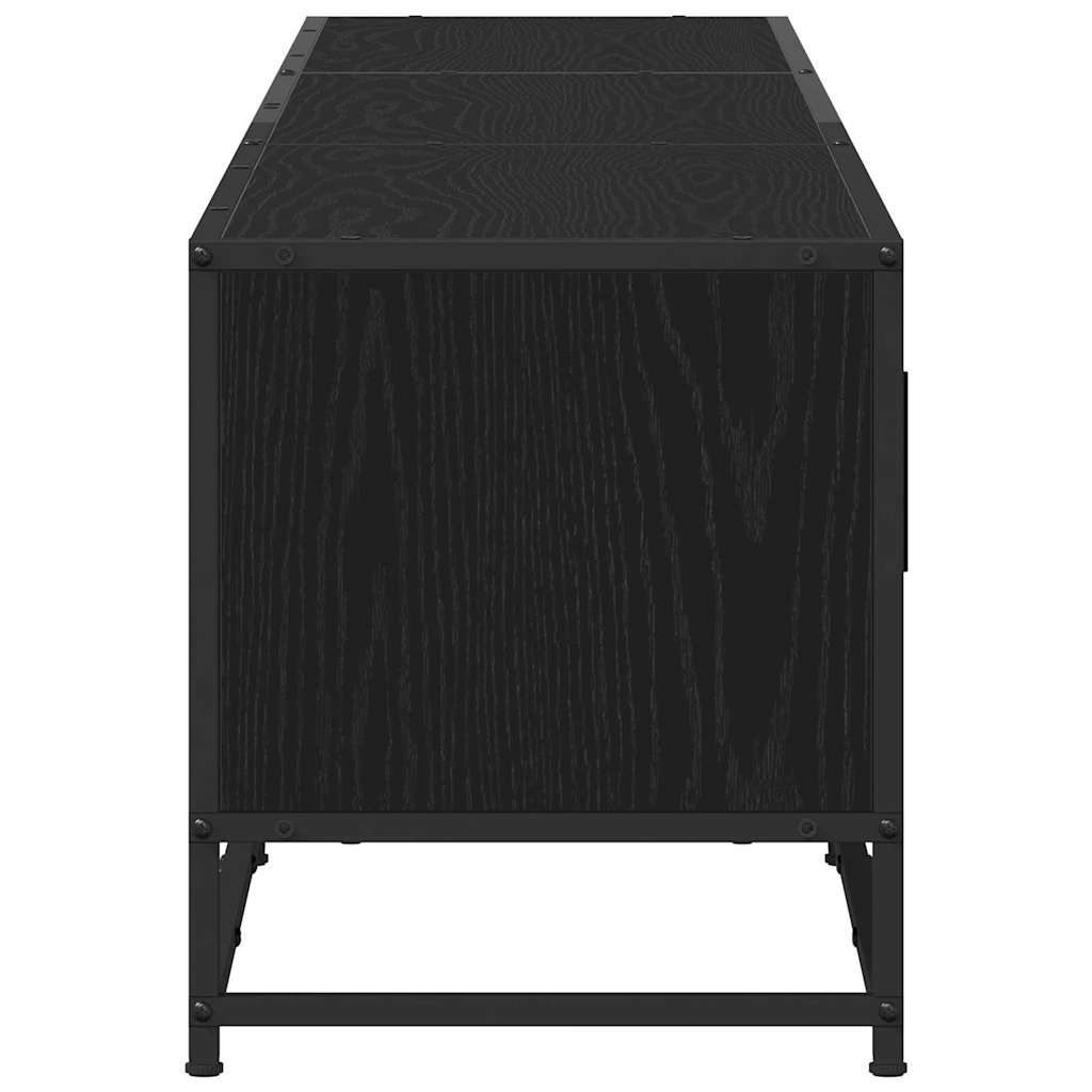 TV-kast Zwart eiken 210 x 35 x 41 cm Bewerkt hout