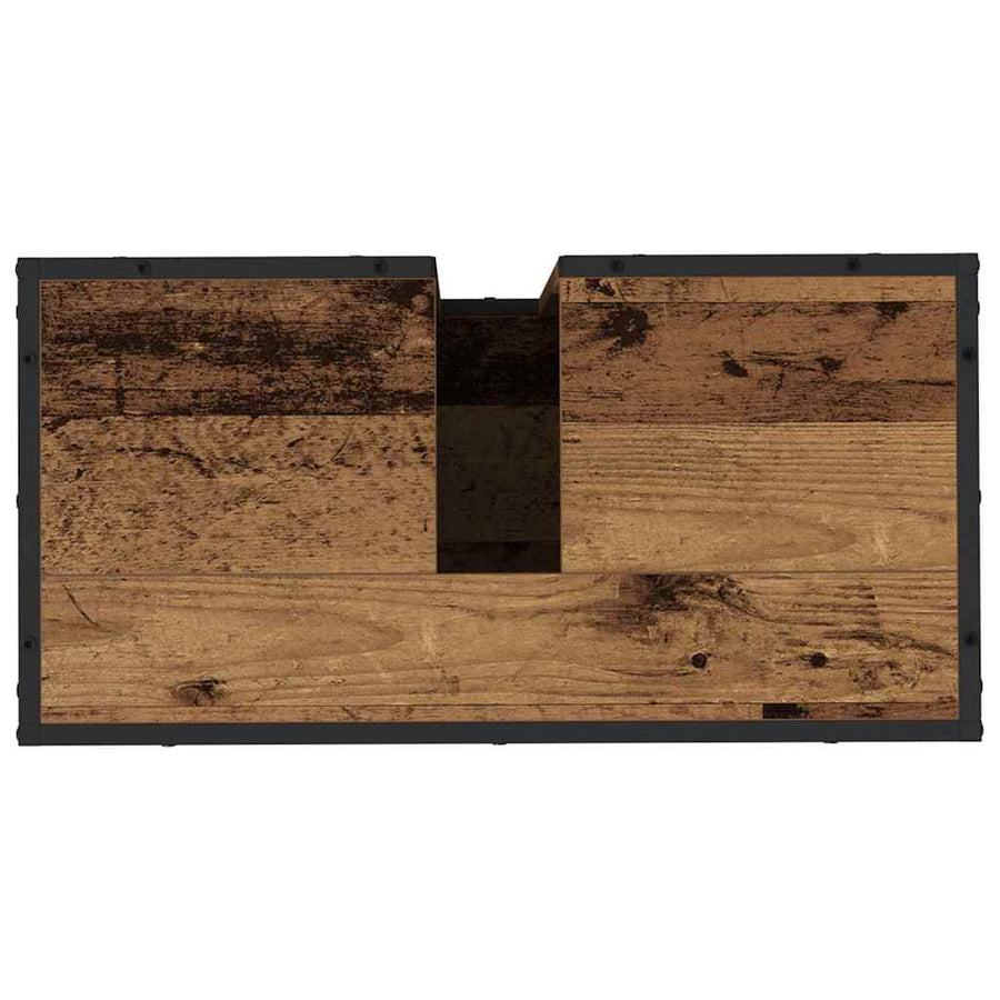 Badkamermeubelset met lade 3 pcs Oud Hout Bewerkt hout