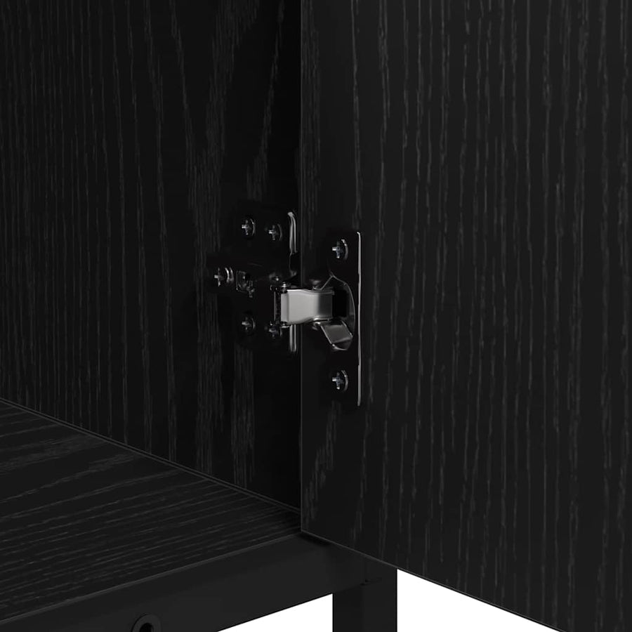 Badkamermeubelset met opslag 3 pcs Zwart eiken 65 x 33 x 60 cm