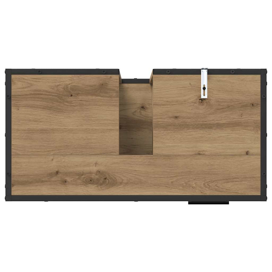 Badkamermeubelset met lade 3 pcs Artisan Eiken Bewerkt hout