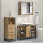 Bathroom Cabinet Set with Drawer 3 pcs Engineered Wood Artisan Oak