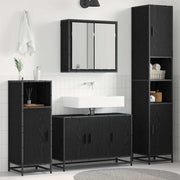 Badkamermeubelset 80x33x60 cm zwart eiken