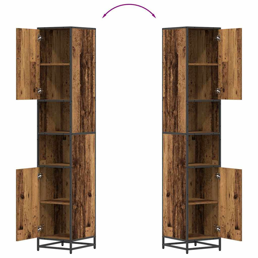 Badkamermeubelset met lade 3 pcs Oud Hout Bewerkt hout