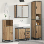 Bathroom Cabinet Set with Drawer 3 pcs Engineered Wood Artisan Oak