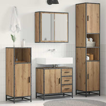 Badkamermeubelset met lade 3 pcs Artisan Eiken Bewerkt hout