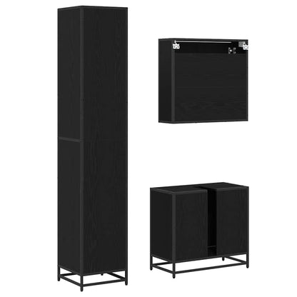 Badkamermeubelset met plank 3 pcs Artisan Eiken Bewerkt hout