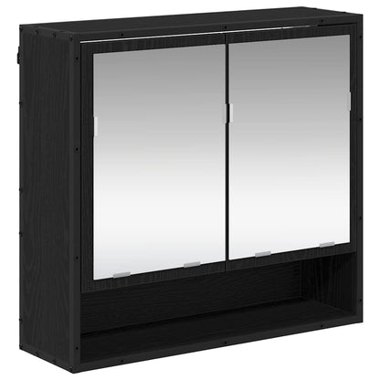 Badkamermeubelset met opslag 3 pcs Zwart eiken 90 x 33 x 60 cm