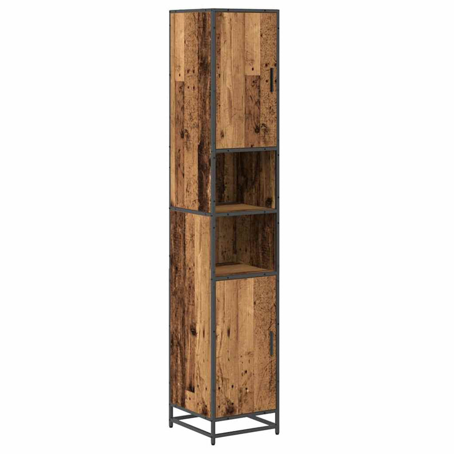 Badkamermeubelset 3 pcs Oud hout 80 x 33 x 60 cm Bewerkt hout