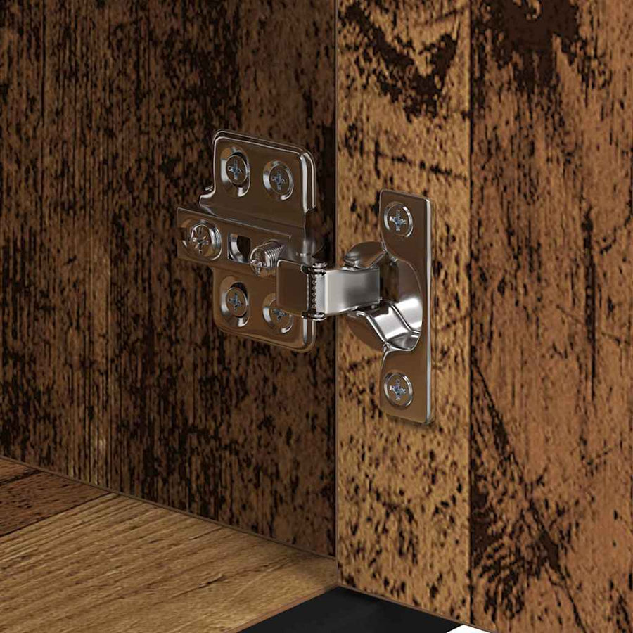 Badkamermeubelset met plank 3 pcs Oud Hout Bewerkt hout