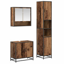 Badkamermeubelset met plank 3 pcs Oud Hout Bewerkt hout