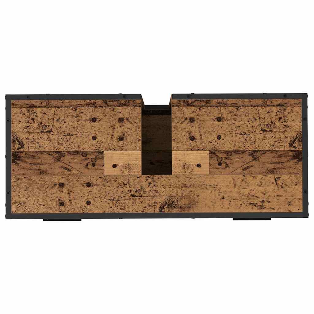 Badkamermeubelset 4 Pcs 80 X 33 X 60 Cm Bewerkt Hout Oud hout