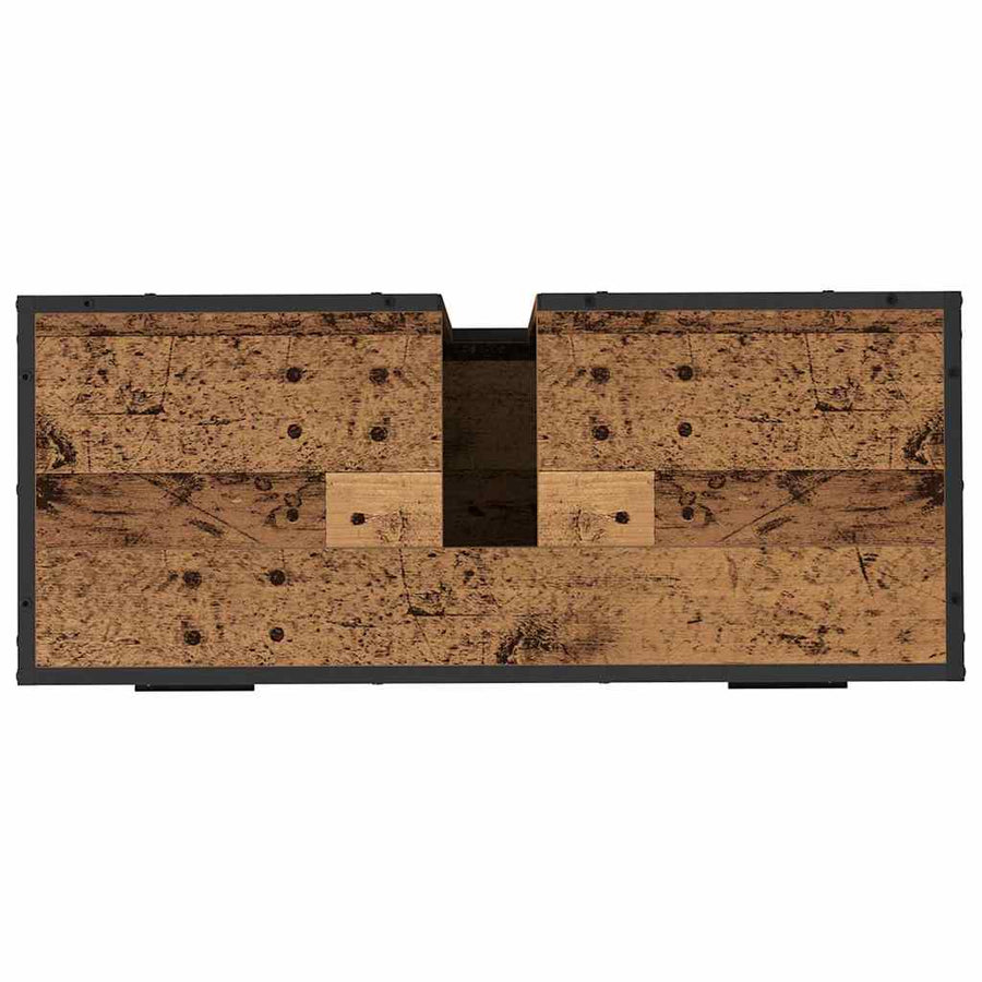 Badkamermeubelset 4 Pcs 80 X 33 X 60 Cm Bewerkt Hout Oud hout