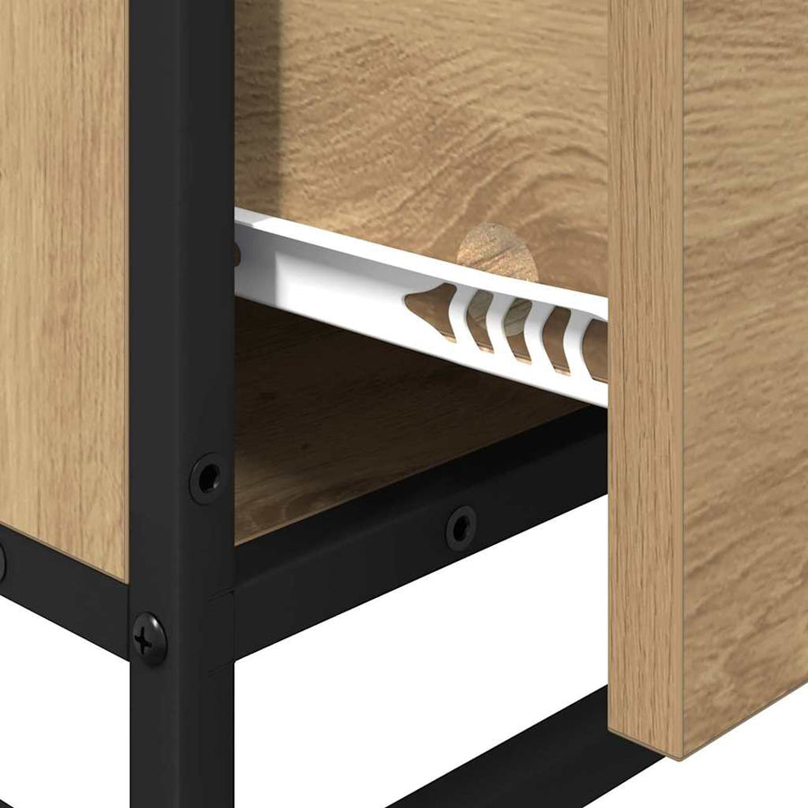 Badkamermeubelset 4 Pcs Artisanaal Eikenkleurig Bewerkt Hout