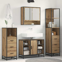 Badkamermeubelset met lade 3 pcs Artisan Eiken Bewerkt hout