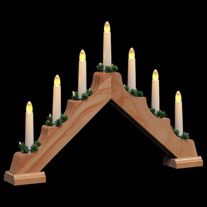 Kerst Kaars Brug Bruin 39.5 x 5 x 29 cm Massief grenenhout