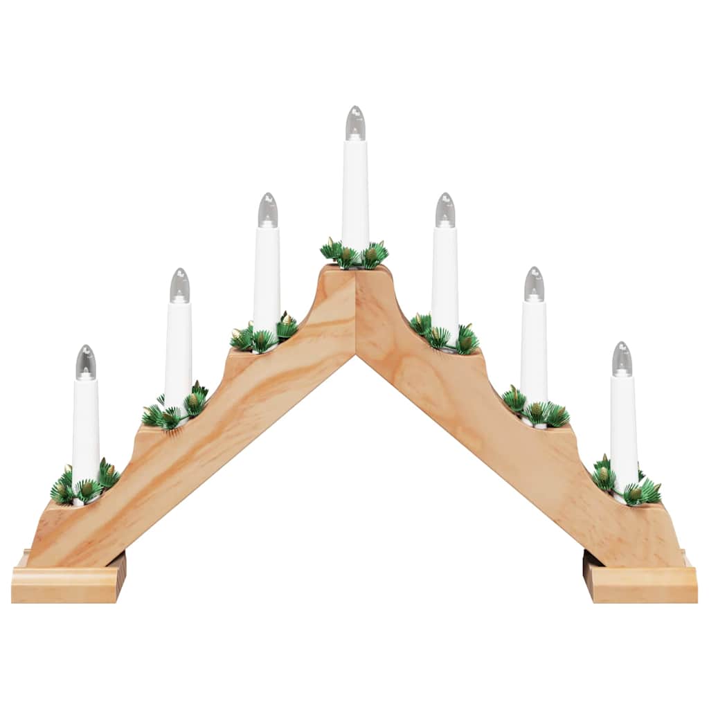 Kerst Kaars Brug Bruin 39.5 x 5 x 29 cm Massief grenenhout