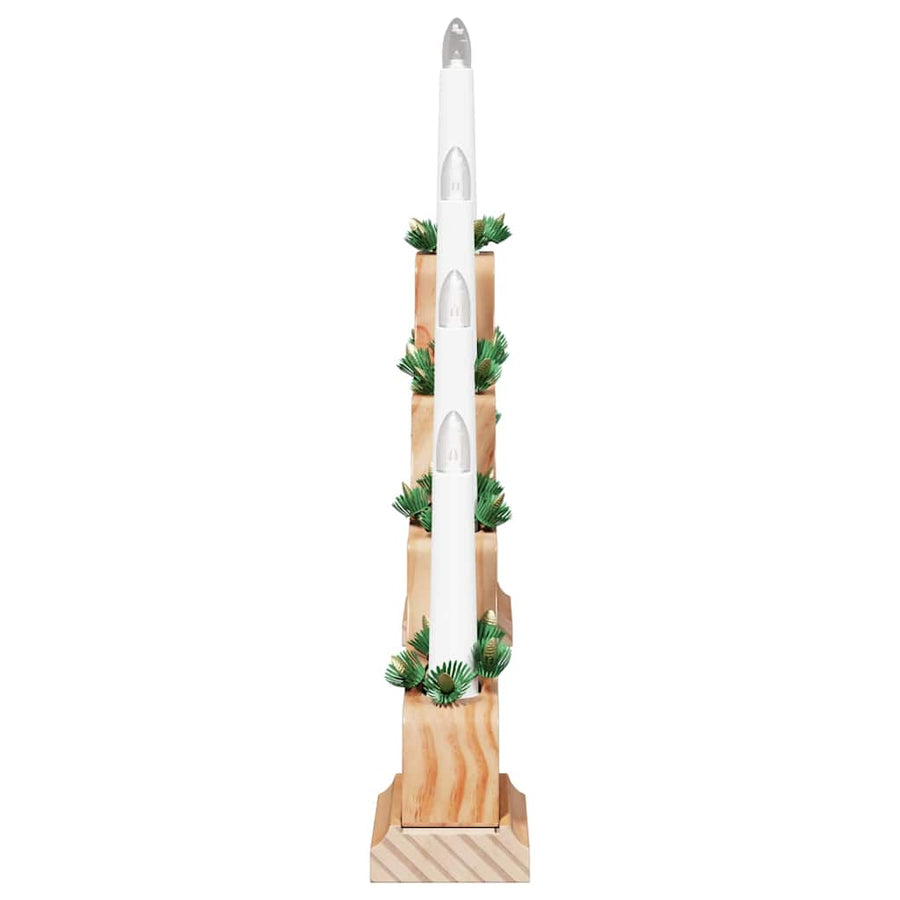 Kerst Kaars Brug Bruin 39.5 x 5 x 29 cm Massief grenenhout