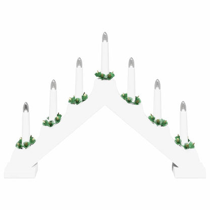 Kerst Kaars Brug Wit 39.5 x 5 x 29 cm Massief grenenhout