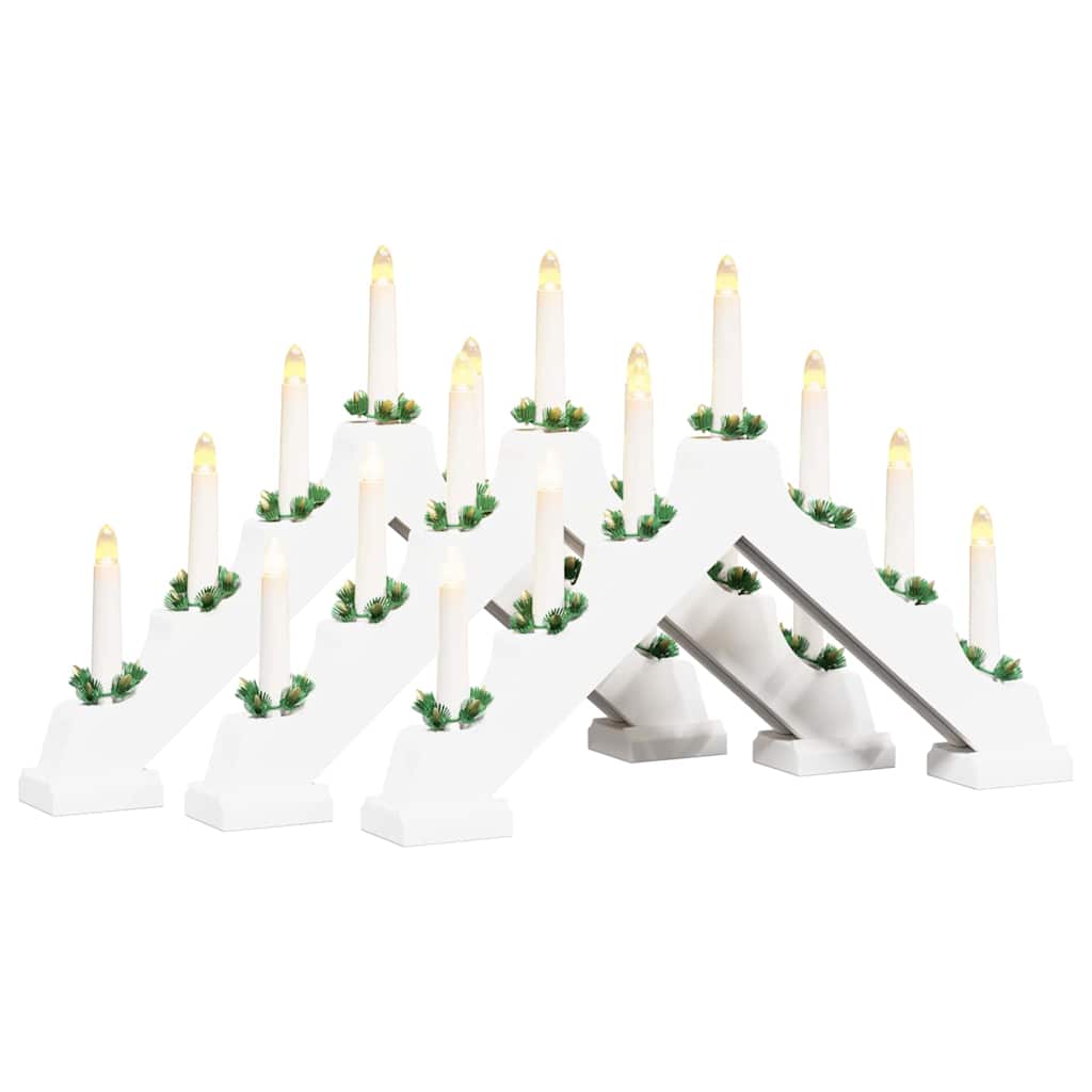 Kerst Kaars Brug 3 st 7 LED's Warmwit 39.5 x 5 x 29 cm
