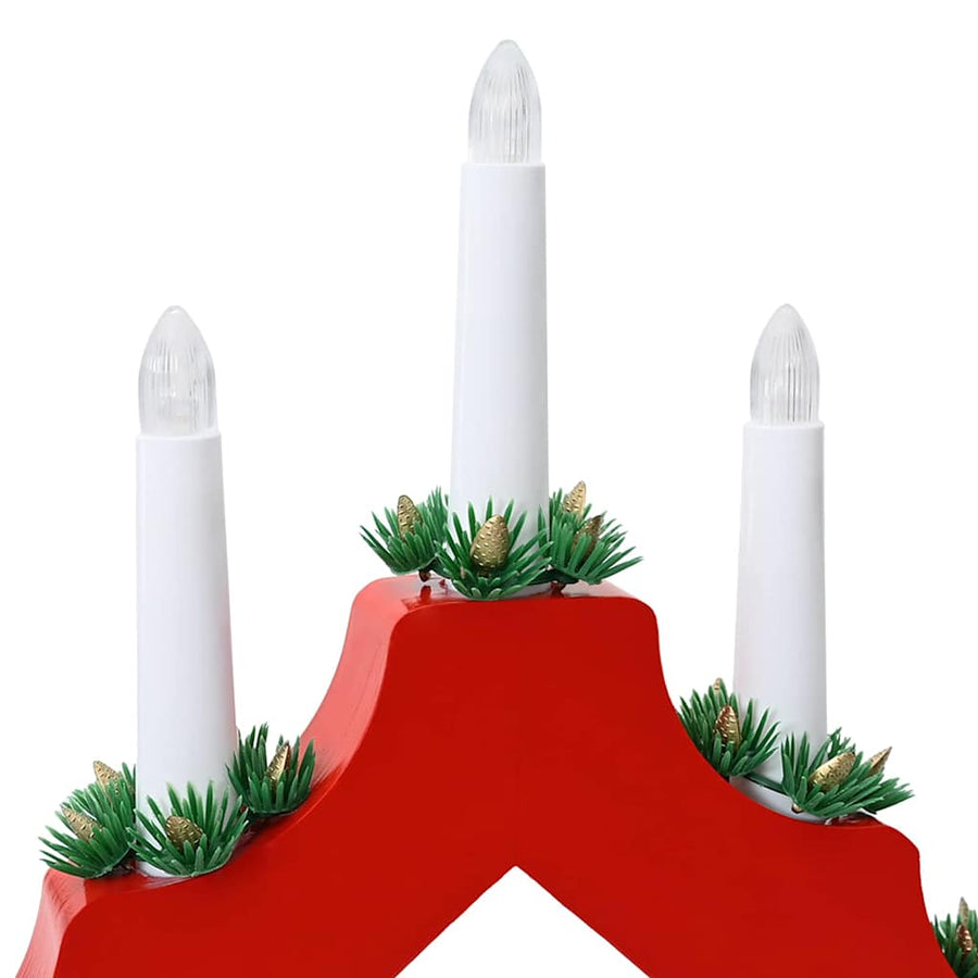 Kerst Kaars Brug 3 Pcs 39.5 X 5 X 29 Cm Massief Grenenhout 3