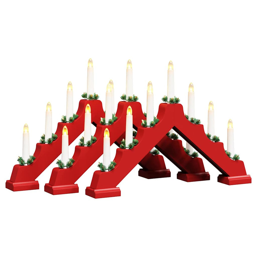 Kerst Kaars Brug 3 Pcs 39.5 X 5 X 29 Cm Massief Grenenhout 3