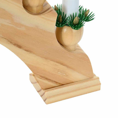 Kerst Kaarsenboog met 10 LED Kaarsen Bruin 47 x 5 x 29 cm