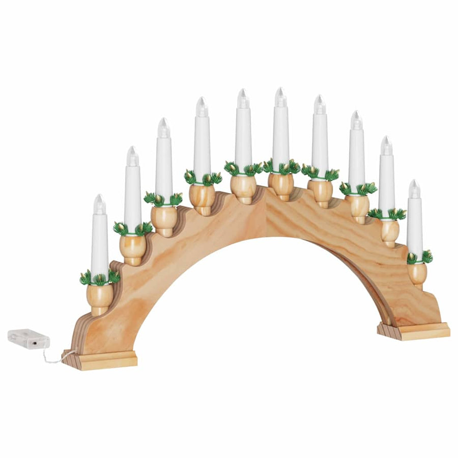 Kerst Kaarsenboog met 10 LED Kaarsen LED's Warmwit