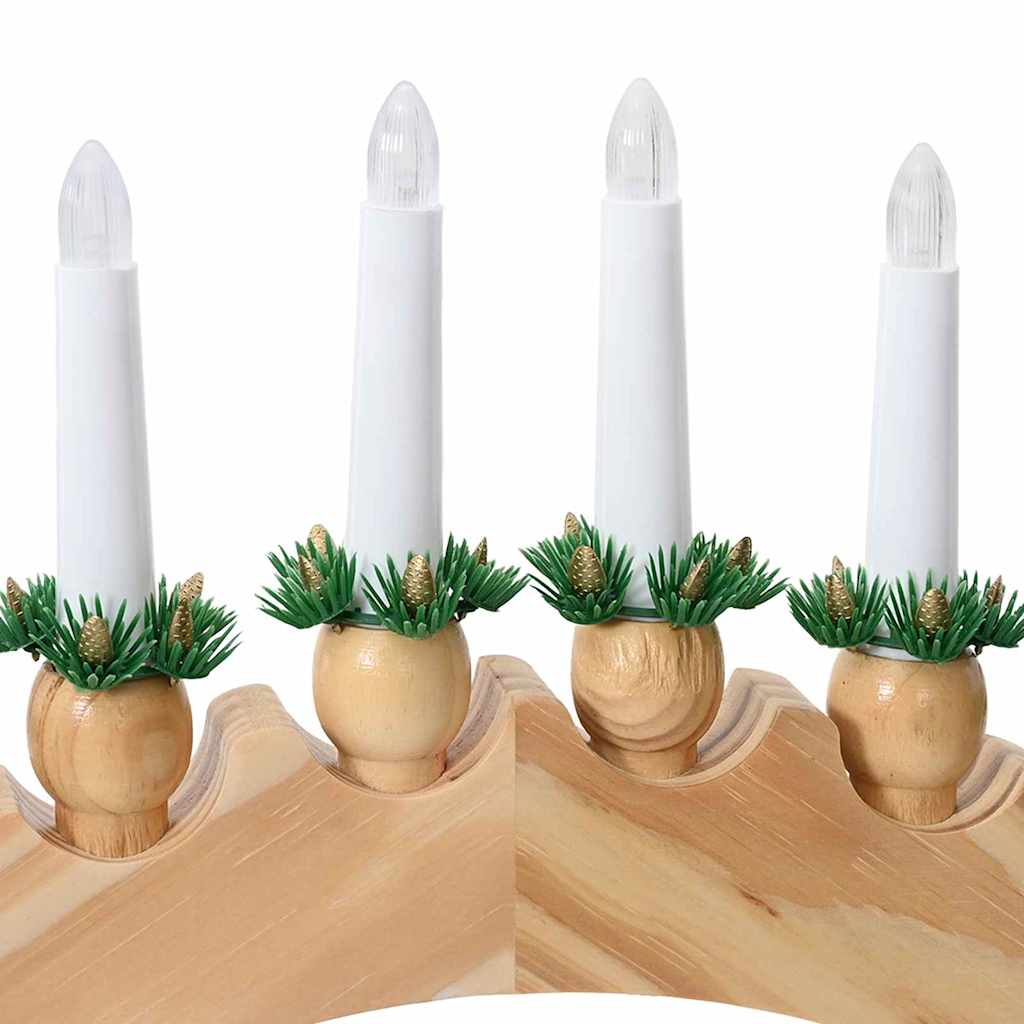 Kerst Kaarsenboog met 10 LED Kaarsen 3 st LED's Warmwit