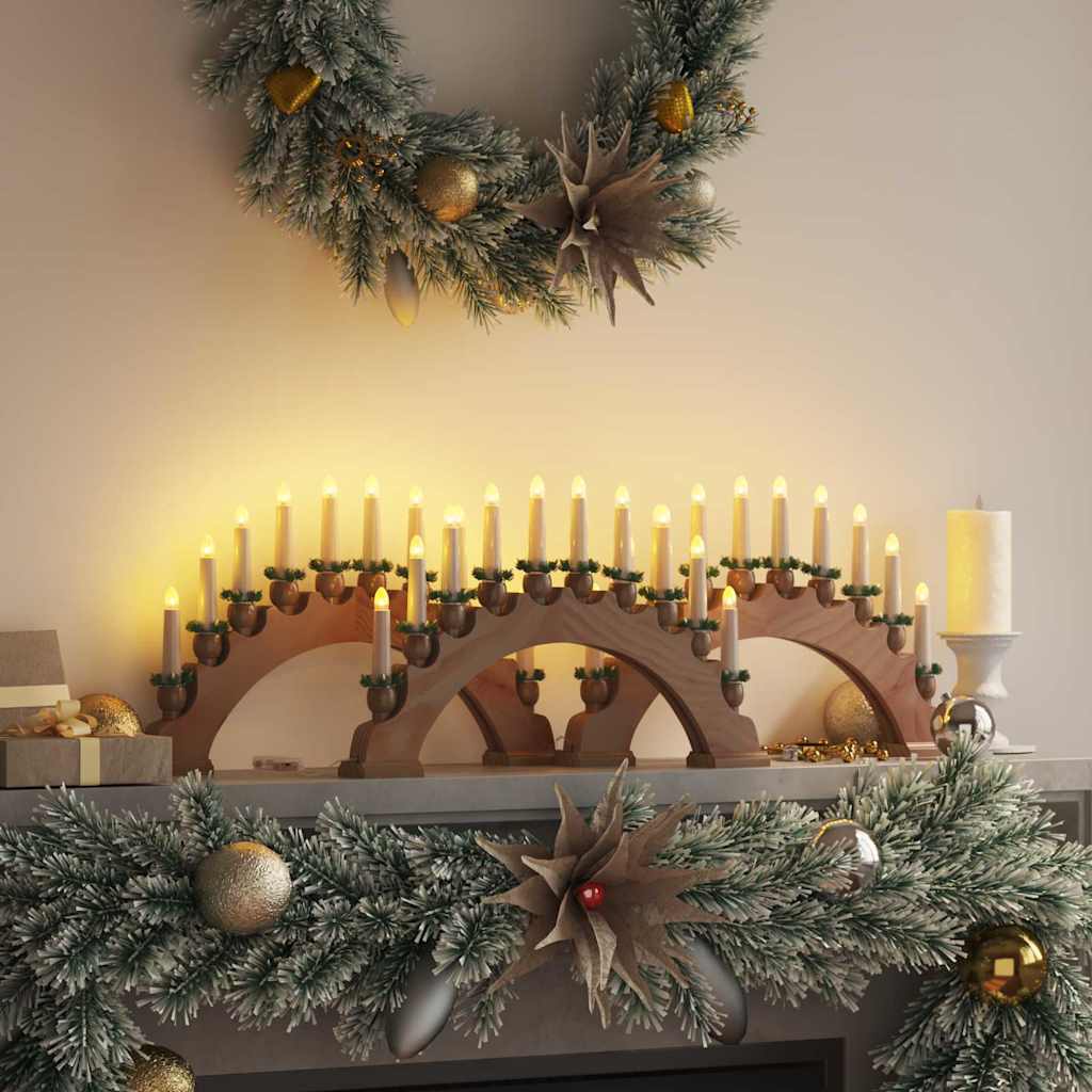 Kerst Kaarsenboog met 10 LED Kaarsen 3 st LED's Warmwit