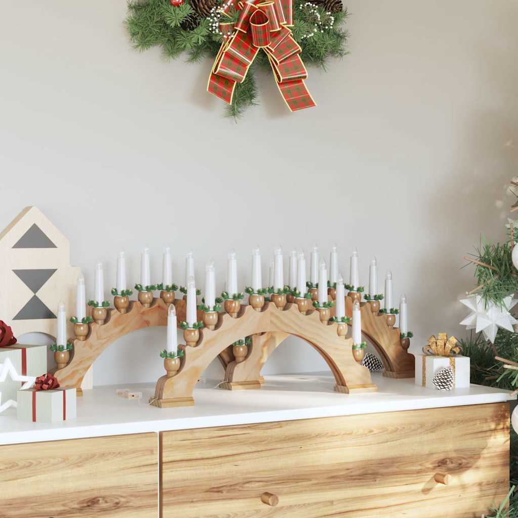Kerst Kaarsenboog met 10 LED Kaarsen 3 st LED's Warmwit