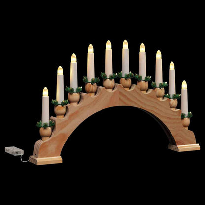 Kerst Kaarsenboog met 10 LED Kaarsen 3 st LED's Warmwit
