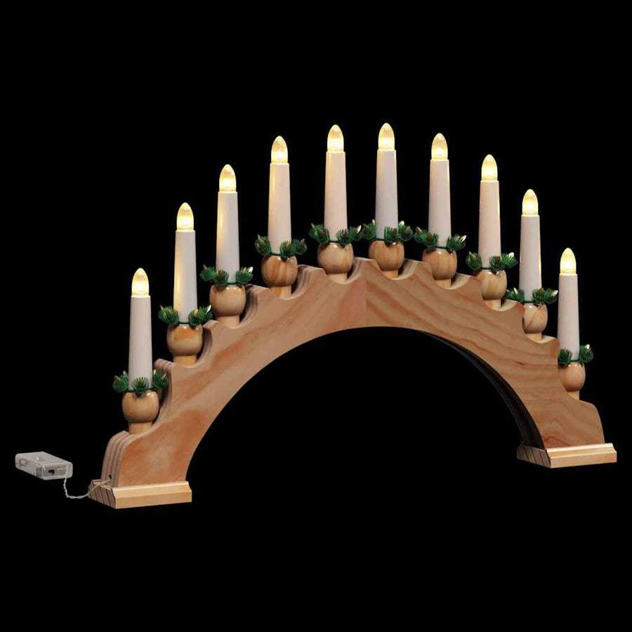 Kerst Kaarsenboog met 10 LED Kaarsen 3 st LED's Warmwit