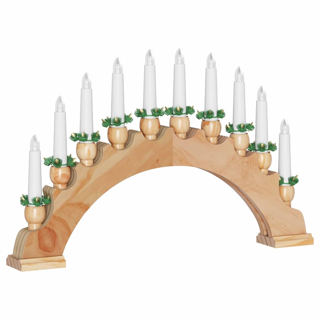 Kerst Kaarsenboog met 10 LED Kaarsen 3 st LED's Warmwit