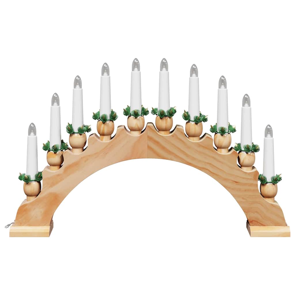 Kerst Kaarsenboog met 10 LED Kaarsen 3 st LED's Warmwit