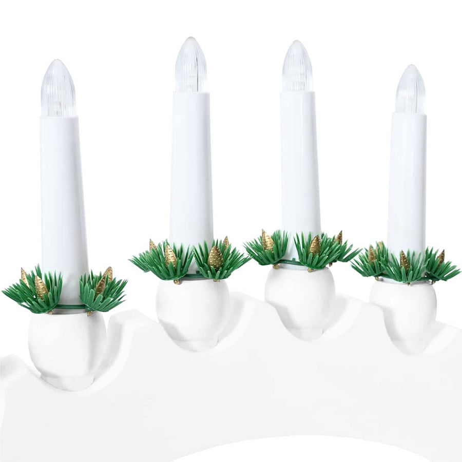 Kerst Kaarsenboog met 10 LED Kaarsen Wit 47 x 5 x 29 cm