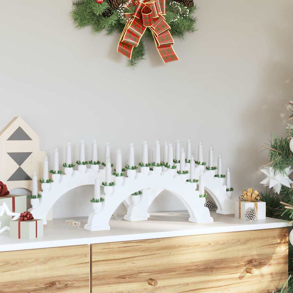 Kerst Kaarsenboog met 10 LED Kaarsen 3 st LED's Warmwit