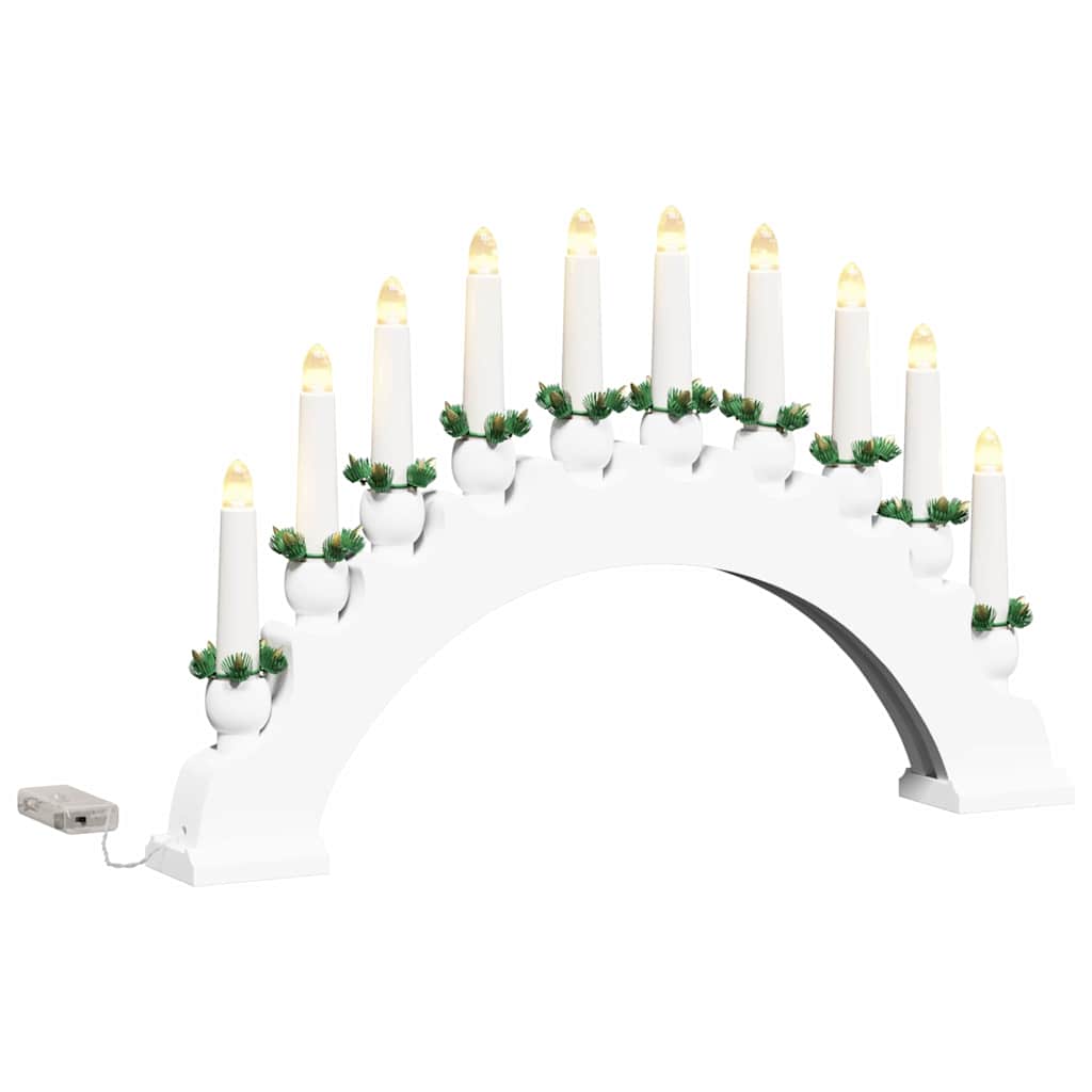 Kerst Kaarsenboog met 10 LED Kaarsen 3 st LED's Warmwit