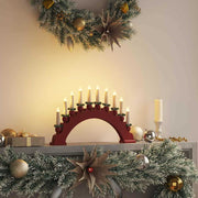 Kerst kaarsenboog massief grenenhout 47 cm warmwit LED