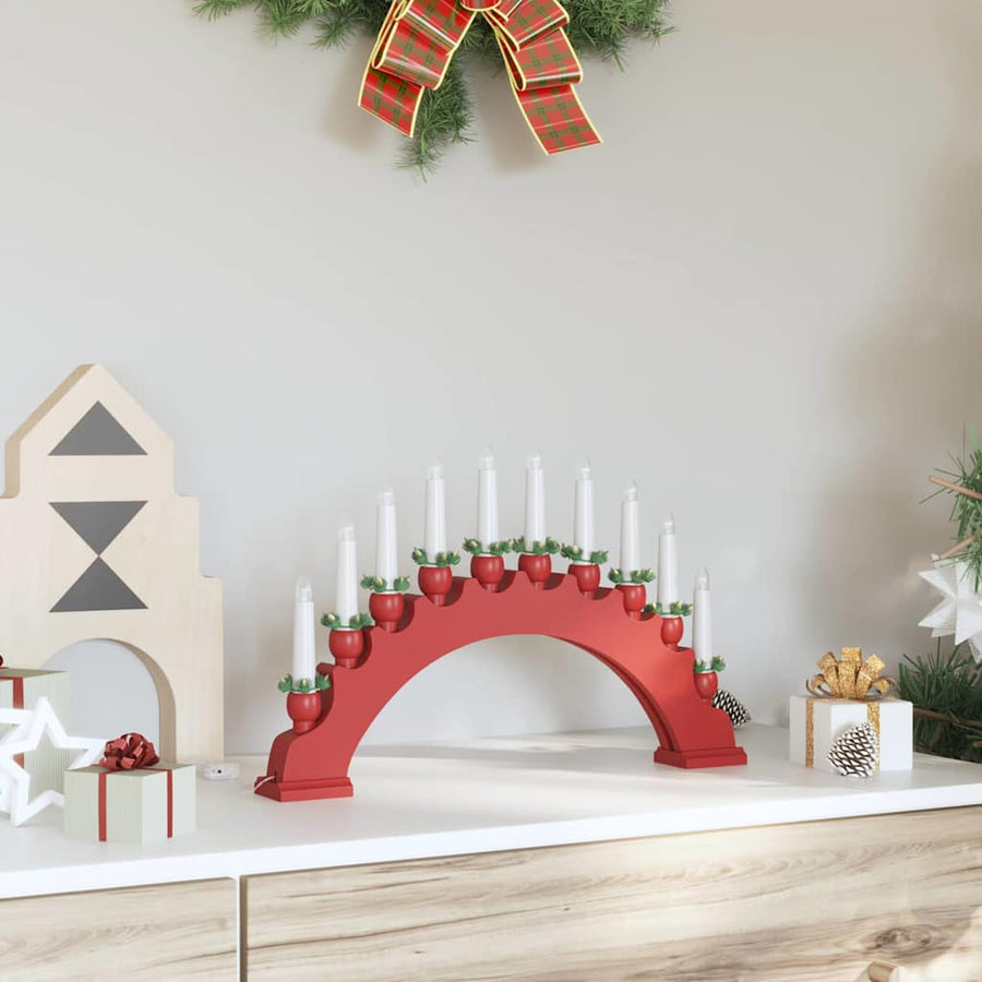 Kerst Kaarsenboog met 10 LED Kaarsen LED's Warmwit