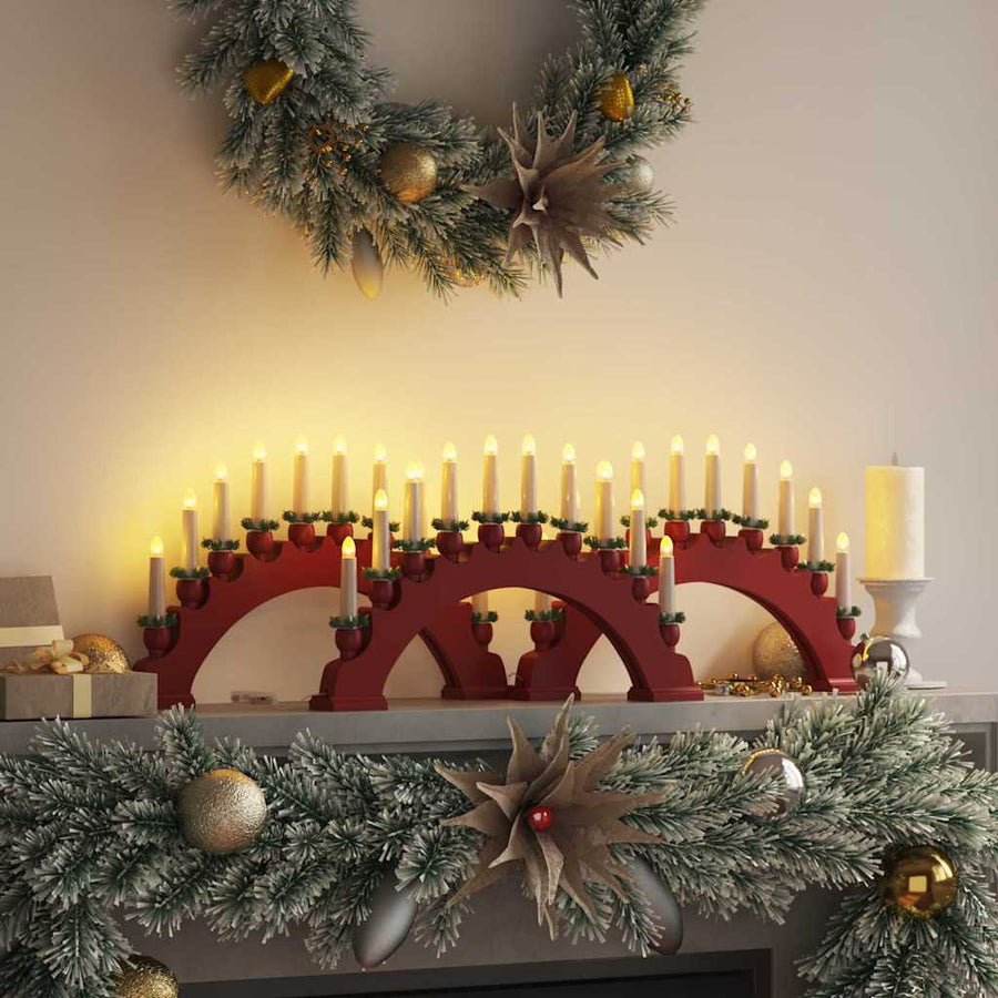 Kerst Kaarsenboog Met 10 Led Kaarsen 3 Pcs 47 X 5 X 29 Cm 3
