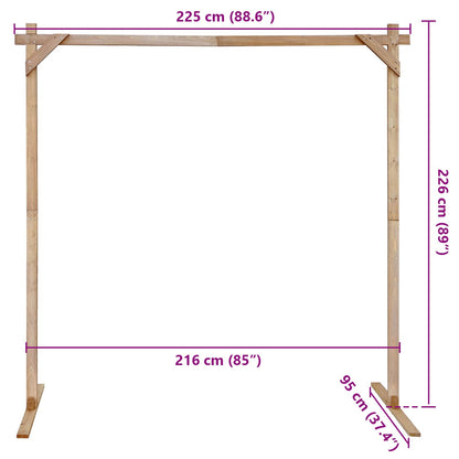Trouwrand Licht Bruin 225 x 95 x 226 cm Massief Vurenhout