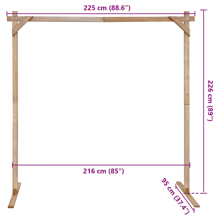 Trouwrand Licht Bruin 225 x 95 x 226 cm Massief Vurenhout
