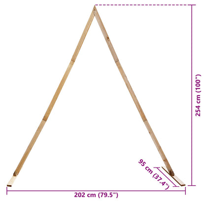 Trouwrand Licht Bruin 202 x 95 x 254 cm Massief Vurenhout