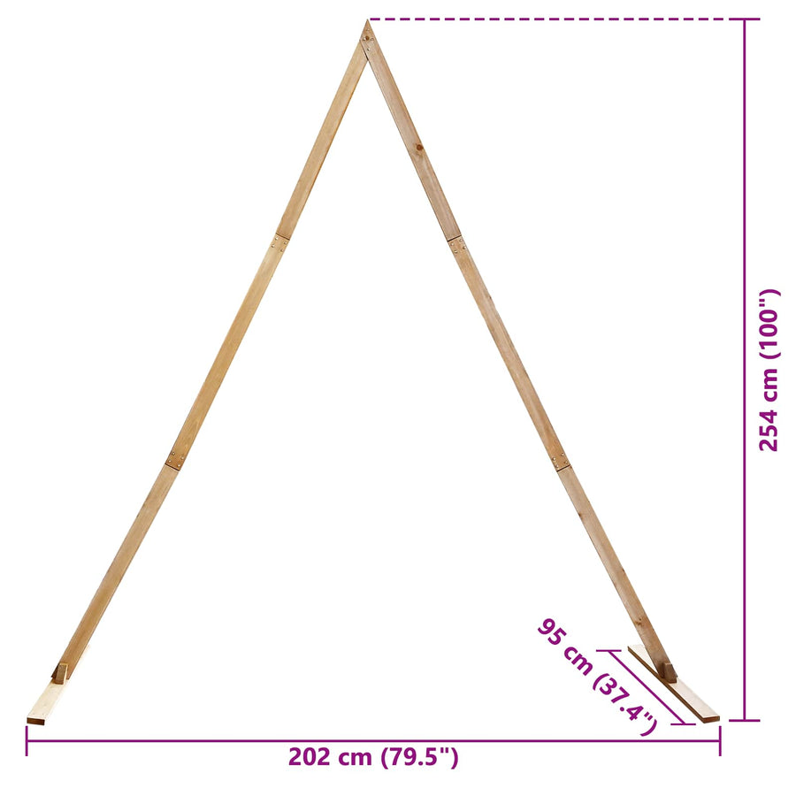 Trouwrand Licht Bruin 202 x 95 x 254 cm Massief Vurenhout