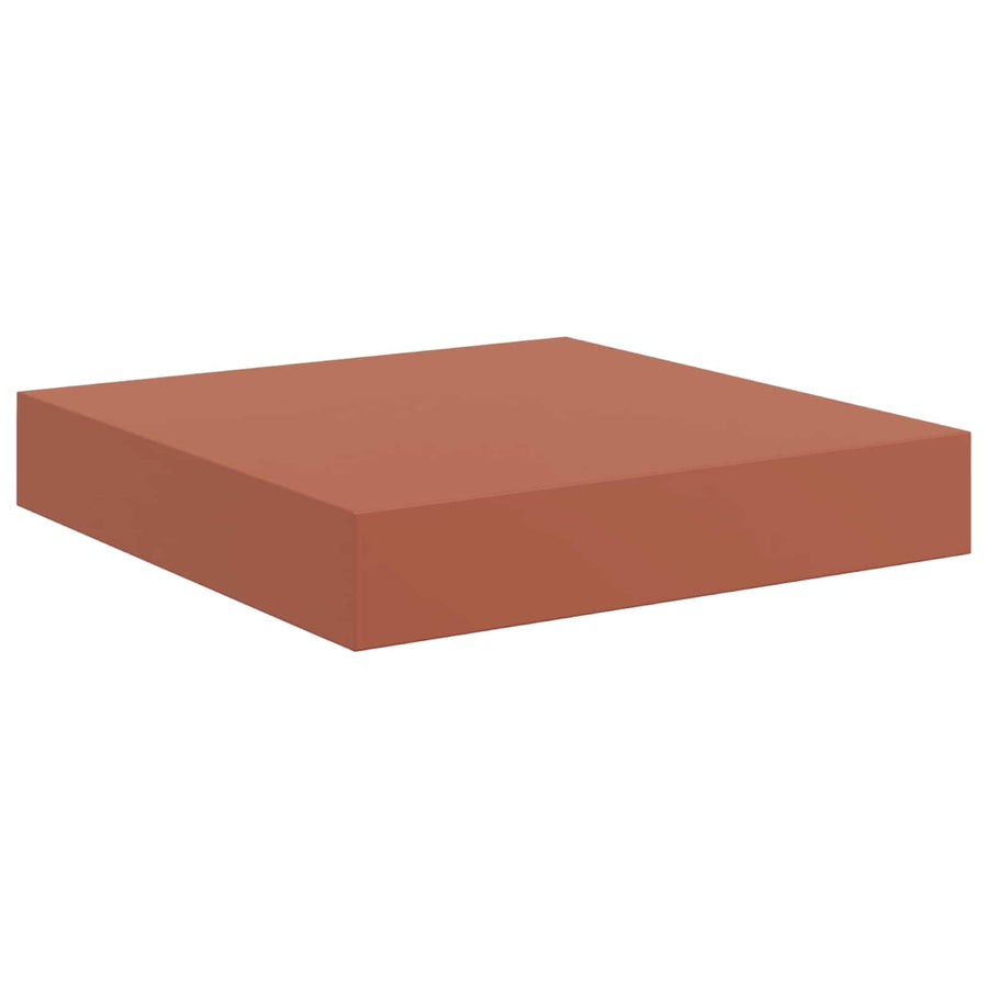 Wandplank met opslag 2 pcs Rood 23 x 23,5 x 4 cm Bewerkt hout